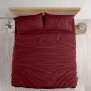 imageUtopia Bedding Twin Sheets Set  Brushed Microfiber  Soft Bed Sheets for Twin Size Bed Set  Includes 1 Fitted 1 Flat ampamp 1 Pillow Case  Deep Pocket White07  Burgundy