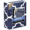 imageUtopia Bedding Twin Sheets Set  Brushed Microfiber  Soft Bed Sheets for Twin Size Bed Set  Includes 1 Fitted 1 Flat ampamp 1 Pillow Case  Deep Pocket WhitePrint  Quatrefoil Navy