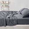 imageUtopia Bedding Twin Sheets Set  Brushed Microfiber  Soft Bed Sheets for Twin Size Bed Set  Includes 1 Fitted 1 Flat ampamp 1 Pillow Case  Deep Pocket White02  Grey
