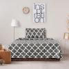 imageUtopia Bedding Twin Sheets Set  Brushed Microfiber  Soft Bed Sheets for Twin Size Bed Set  Includes 1 Fitted 1 Flat ampamp 1 Pillow Case  Deep Pocket WhitePrint  Quatrefoil Grey