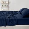 imageUtopia Bedding Twin Sheets Set  Brushed Microfiber  Soft Bed Sheets for Twin Size Bed Set  Includes 1 Fitted 1 Flat ampamp 1 Pillow Case  Deep Pocket White04  Navy
