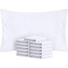imageUtopia Bedding Cotton Blend Pillowcases Standard Size  12 Pack  T180 Bulk Pillowcase Set Perfect for Home Hospital ampamp Hotel Quality Pillow Covers 20 X 26 Standard White