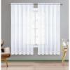 imageUtopia Bedding Sheer Curtains Aqua 2 Panels Set Rod Pocket Drapes 54W x 63L Inches Luxurious Window Treatment Voile for Bedroom and Living RoomWhite