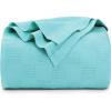 imageUtopia Bedding Sky Blue 100 Cotton Blanket Queen Size  90x90 Inch 350GSM Lightweight Soft and Breathable Thermal Blanket for All SeasonsMint