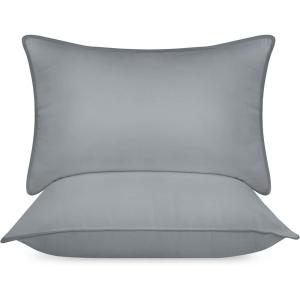 imageUtopia Bedding Bed Pillows for Sleeping White Queen Size Set of 6 Hotel Pillow Cooling Pillows for Side Back or Stomach SleepersGrey