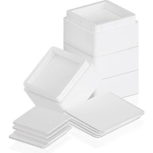 imageUtopia Bedding Bed Risers 2 Inch  Pack of 4  Adjustable Furniture Risers 2 ampamp 4 inch  Anti Slip Foam ampamp Rubber Pad  Stackable Bed Lifts Risers Heavy Duty for Sofa Bed Table Couch ampamp Chair BrownWhite
