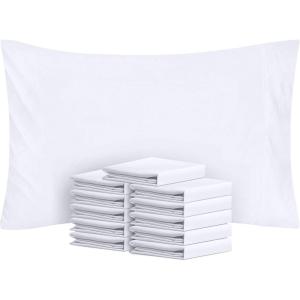 imageUtopia Bedding Cotton Blend Pillowcases King Size  12 Pack  T180 Bulk Pillowcase Set Perfect for Home Hospital ampamp Hotel Quality Pillow Covers 20 X 40 King White