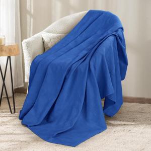 imageUtopia Bedding Sky Blue 100 Cotton Blanket Queen Size  90x90 Inch 350GSM Lightweight Soft and Breathable Thermal Blanket for All SeasonsRoyal Blue