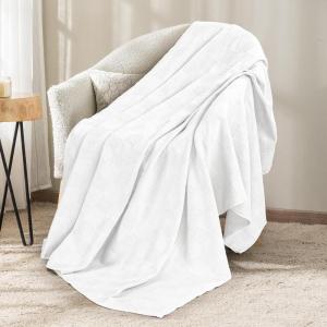 imageUtopia Bedding Sky Blue 100 Cotton Blanket Queen Size  90x90 Inch 350GSM Lightweight Soft and Breathable Thermal Blanket for All SeasonsWhite