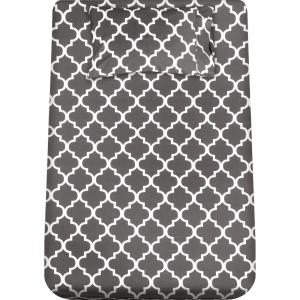 imageUtopia Bedding Twin Sheets Set  Brushed Microfiber  Soft Bed Sheets for Twin Size Bed Set  Includes 1 Fitted 1 Flat ampamp 1 Pillow Case  Deep Pocket WhitePrint  Quatrefoil Grey