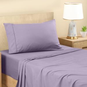 imageUtopia Bedding Twin Sheets Set  Brushed Microfiber  Soft Bed Sheets for Twin Size Bed Set  Includes 1 Fitted 1 Flat ampamp 1 Pillow Case  Deep Pocket White12  Lavender