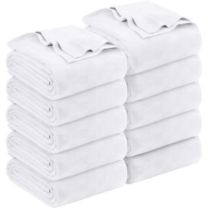 imageUtopia Bedding White 100 Cotton Blanket Twin Size  90x72 Inch 350GSM Lightweight Soft and Breathable Thermal Blanket for All Seasons Pack of 10
