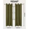 imageUtopia Bedding 2 Panels Olive Green Grommet Blackout Curtains Thermal Insulated for Bedroom and Living Room Room Darkening Curtains Blackout Draperies W52 x L84 Inches