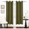 imageUtopia Bedding 2 Panels Olive Green Grommet Blackout Curtains Thermal Insulated for Bedroom and Living Room Room Darkening Curtains Blackout Draperies W52 x L84 Inches