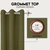 imageUtopia Bedding 2 Panels Olive Green Grommet Blackout Curtains Thermal Insulated for Bedroom and Living Room Room Darkening Curtains Blackout Draperies W52 x L84 Inches