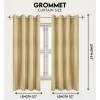 imageUtopia Bedding Beige Blackout Curtains Grommet 2 Panels 52W x 63L Inches Thermal and Sound Insulated Drapes for Bedroom and Living Room