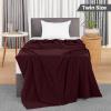 imageUtopia Bedding Burgundy 100 Cotton Blanket Twin Size  90x72 Inch 350GSM Lightweight Soft and Breathable Thermal Blanket for All Seasons Pack of 10