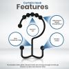 imageUtopia Bedding Double Shower Curtain Hooks Double Sided Shower Curtain Rings Shower Curtain Hooks Rust Proof NickelBlack