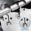 imageUtopia Bedding Double Shower Curtain Hooks Double Sided Shower Curtain Rings Shower Curtain Hooks Rust Proof NickelBronze