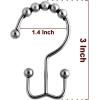 imageUtopia Bedding Double Shower Curtain Hooks Double Sided Shower Curtain Rings Shower Curtain Hooks Rust Proof NickelChrome
