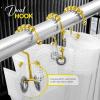 imageUtopia Bedding Double Shower Curtain Hooks Double Sided Shower Curtain Rings Shower Curtain Hooks Rust Proof NickelGold