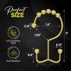 imageUtopia Bedding Double Shower Curtain Hooks Double Sided Shower Curtain Rings Shower Curtain Hooks Rust Proof NickelGold