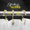 imageUtopia Bedding Double Shower Curtain Hooks Double Sided Shower Curtain Rings Shower Curtain Hooks Rust Proof NickelGold