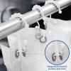imageUtopia Bedding Double Shower Curtain Hooks Double Sided Shower Curtain Rings Shower Curtain Hooks Rust Proof NickelWhite