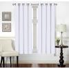 imageUtopia Bedding Grommet Blackout Curtains for Bedroom 2 Panels Solid Thermal Insulated Room Darkening and Noise Reduction Window Drapes White 52W x 63L Inches
