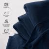 imageUtopia Bedding Navy 100 Cotton Blanket Queen Size  90x90 Inch 350GSM Lightweight Soft and Breathable Thermal Blanket for All Seasons Pack of 8