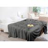 imageUtopia Bedding Smoke Gray 100 Cotton Blanket Full Size  90x84 Inch 350GSM Lightweight Soft and Breathable Thermal Blanket for All Seasons Pack of 8