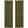 imageUtopia Bedding 2 Panels Olive Green Grommet Blackout Curtains Thermal Insulated for Bedroom and Living Room Room Darkening Curtains Blackout Draperies W52 x L84 Inches