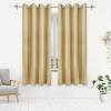 imageUtopia Bedding Beige Blackout Curtains Grommet 2 Panels 52W x 63L Inches Thermal and Sound Insulated Drapes for Bedroom and Living Room