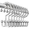 imageUtopia Bedding Double Shower Curtain Hooks Double Sided Shower Curtain Rings Shower Curtain Hooks Rust Proof NickelNickel