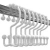 imageUtopia Bedding Double Shower Curtain Hooks Double Sided Shower Curtain Rings Shower Curtain Hooks Rust Proof NickelWhite