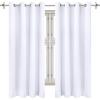 imageUtopia Bedding Grommet Blackout Curtains for Bedroom 2 Panels Solid Thermal Insulated Room Darkening and Noise Reduction Window Drapes White 52W x 63L Inches