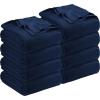 imageUtopia Bedding Navy 100 Cotton Blanket Queen Size  90x90 Inch 350GSM Lightweight Soft and Breathable Thermal Blanket for All Seasons Pack of 8