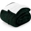 imageUtopia Bedding Sherpa Blanket California King Size Forest Green 102x96 Inches  480GSM Thick Warm Plush Fleece Reversible Blanket for Bed Sofa Couch Camping and Travel