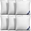 imageUtopia Bedding Throw Pillow Inserts Pack of 6 White 16 x 16 Inches Decorative Indoor Pillows for Sofa Bed Couch Cushion Sham Stuffer
