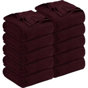 imageUtopia Bedding Burgundy 100 Cotton Blanket Twin Size  90x72 Inch 350GSM Lightweight Soft and Breathable Thermal Blanket for All Seasons Pack of 10
