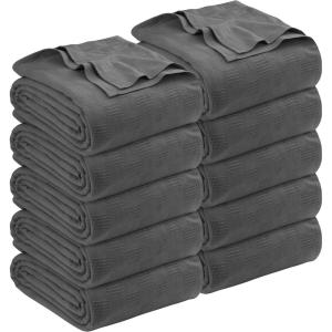 imageUtopia Bedding Smoke Gray 100 Cotton Blanket Twin Size  90x72 Inch 350GSM Lightweight Soft and Breathable Thermal Blanket for All Seasons Pack of 10