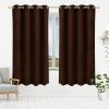 imageUtopia Bedding Blackout Curtains for Bedroom Grommet Window Curtains 84 Inch Length 2 Panels Thermal Insulated Drapes for Living Room Chocolate 52W x 84L InchesChocolate