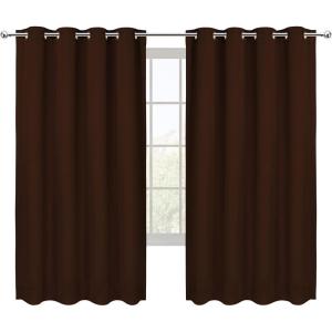 imageUtopia Bedding Blackout Curtains for Bedroom Grommet Window Curtains 84 Inch Length 2 Panels Thermal Insulated Drapes for Living Room Chocolate 52W x 84L InchesChocolate