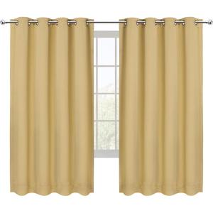 imageUtopia Bedding Blackout Curtains for Bedroom Grommet Window Curtains 84 Inch Length 2 Panels Thermal Insulated Drapes for Living Room Chocolate 52W x 84L InchesBiscotti Beige