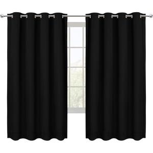 imageUtopia Bedding Blackout Curtains for Bedroom Grommet Window Curtains 84 Inch Length 2 Panels Thermal Insulated Drapes for Living Room Chocolate 52W x 84L InchesBlack