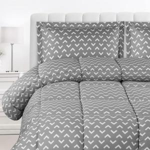 imageUtopia Bedding  Comforter Set with 2 Pillow Shams  3 Pieces Bedding Comforter Sets  Down Alternative Comforter  Soft and Comfortable  Machine Washable Arrow White Queen