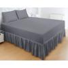 imageUtopia Bedding Bed Ruffle  Dust Ruffle  Easy Fit with 15 Inch Tailored Drop  Hotel Quality Shrinkage and Fade Resistant Twin Grey