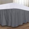 imageUtopia Bedding Bed Ruffle  Dust Ruffle  Easy Fit with 15 Inch Tailored Drop  Hotel Quality Shrinkage and Fade Resistant Twin Grey