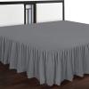 imageUtopia Bedding Bed Ruffle  Dust Ruffle  Easy Fit with 15 Inch Tailored Drop  Hotel Quality Shrinkage and Fade Resistant Twin Grey