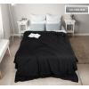 imageUtopia Bedding Knit Blanket Queen Size 90x90 Inches Grey Soft Lightweight Jersey Breathable Sweatshirt Blanket for BedCouch ampamp SofaBlack